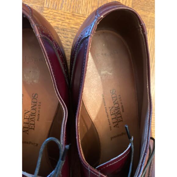 Allen Edmonds Kingswood Wing tip shoe maroon size 15 - Picture 6 of 7